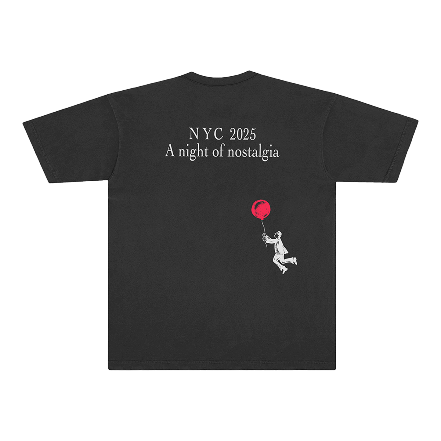Red Balloon Black T-Shirt