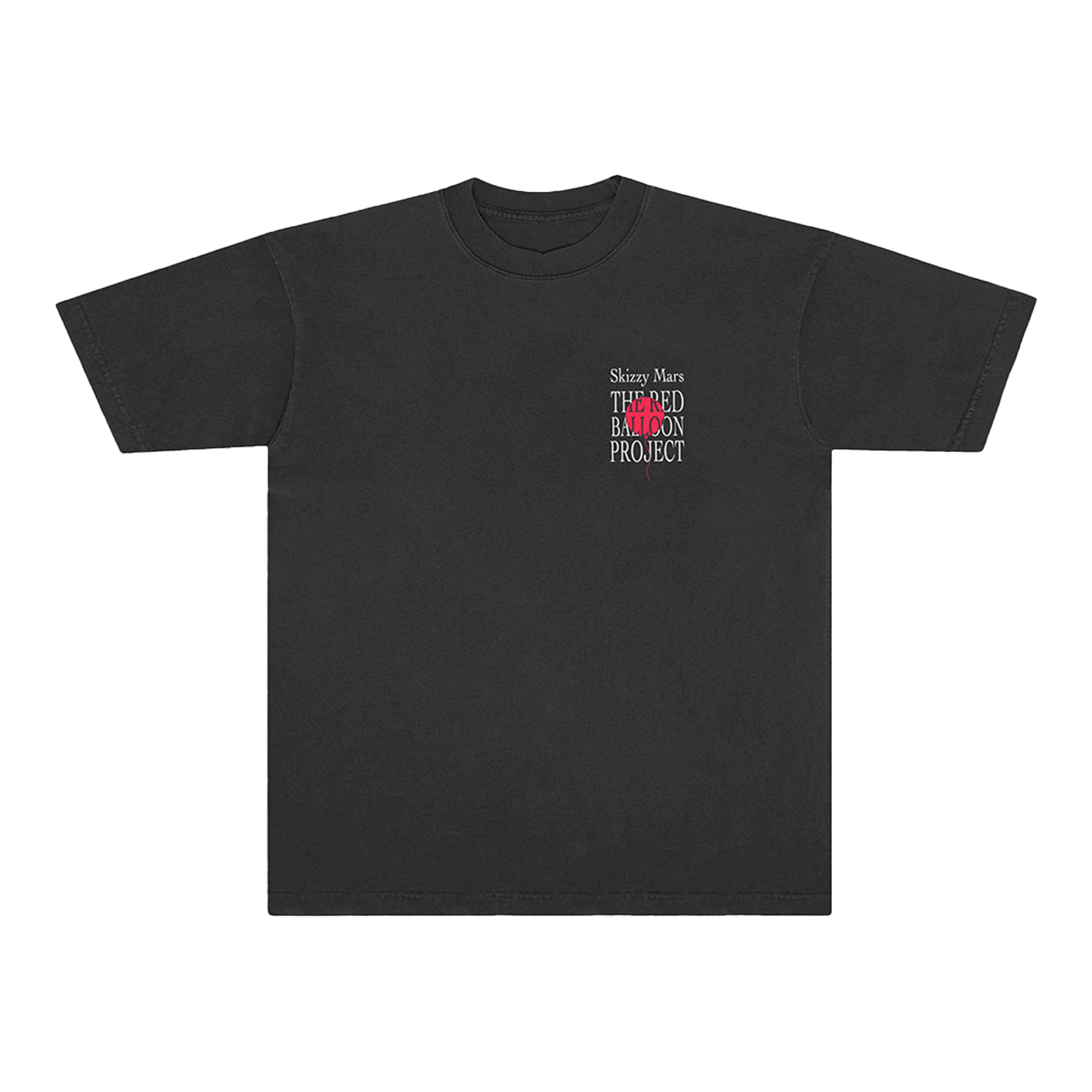 Red Balloon Black T-Shirt
